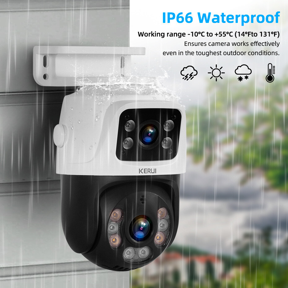 H.265 Compression 8CH NVR Kit 6MP Dual Lens Camera 500GB HDD 18m Ethernet Cable