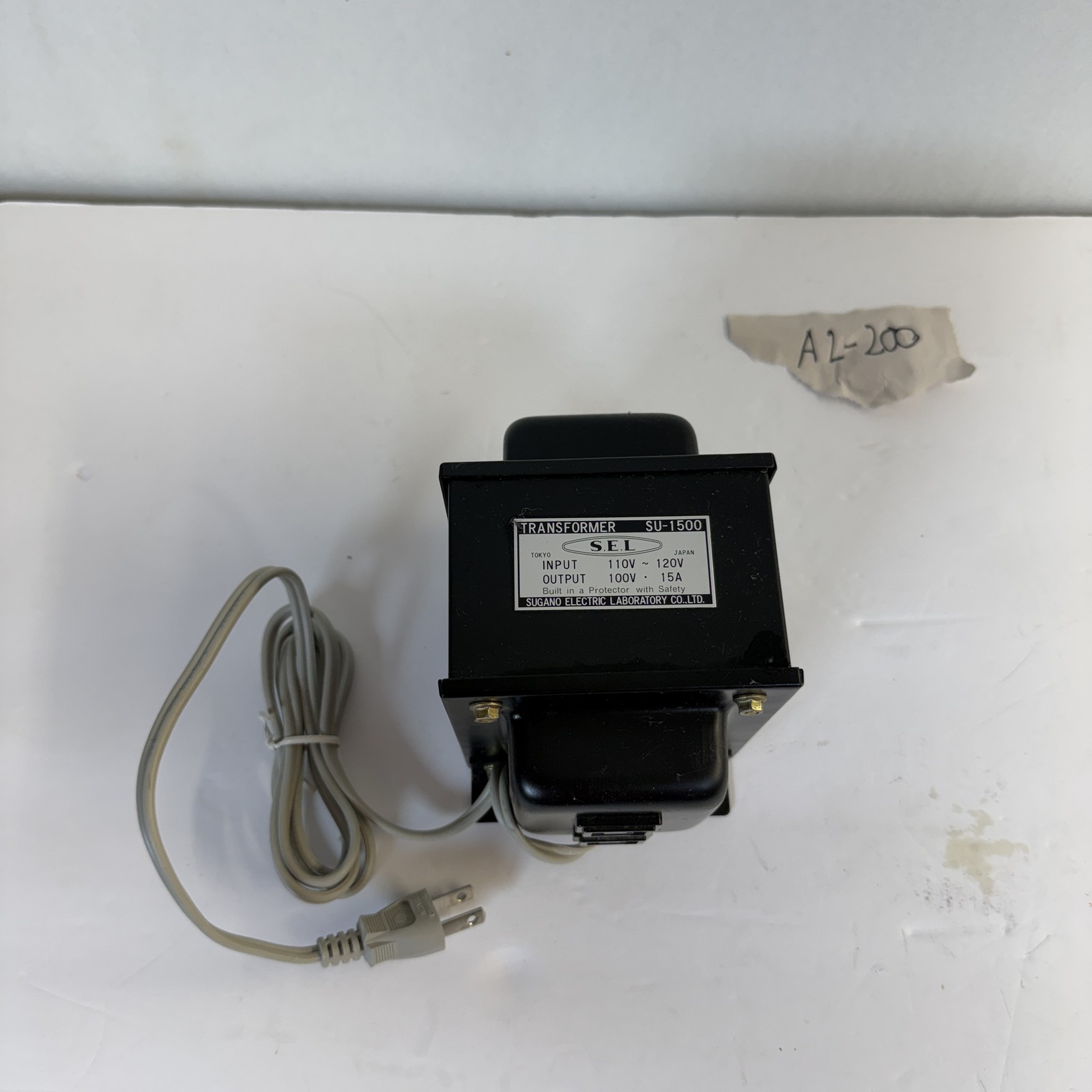 S.E.L. SU-1500 Step-Down Transformer 110V-120V to 100V 15A Japan Import A2-200