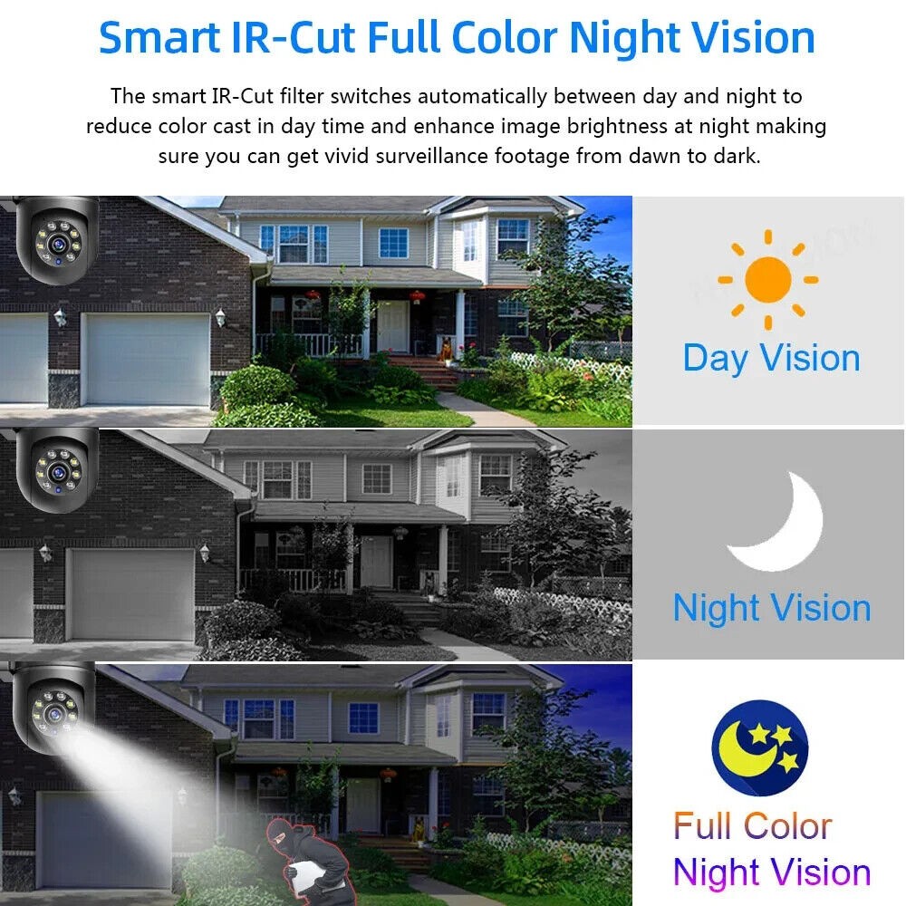 3MP HD Smart 5G Wifi Camera IP66, White
