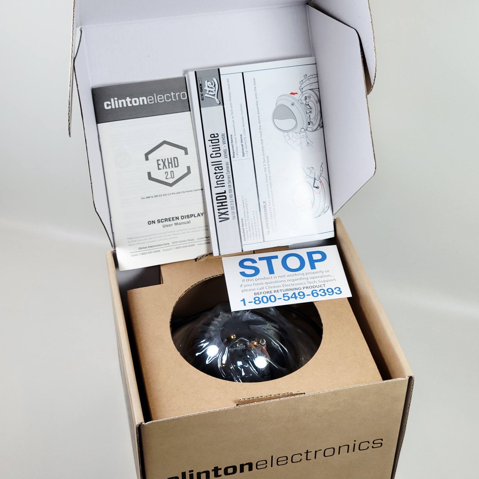 Clinton Electronics CE-VX1HDL HD Analog Vandal X True D/N Dome Camera NIB