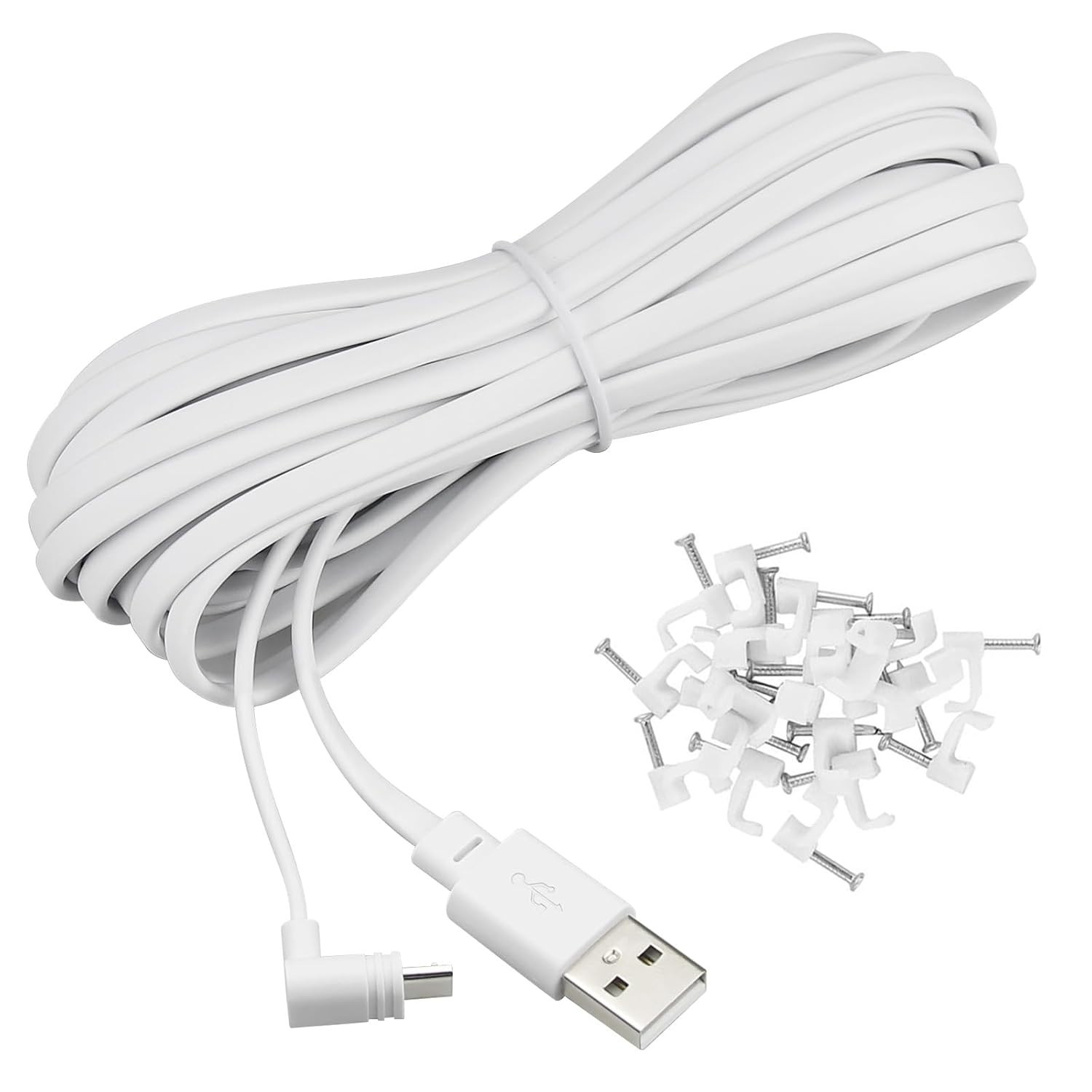 20 ft Cable for WYZE Cam Pan v3 Camera Flat Micro USB Extension Power Cord 90…