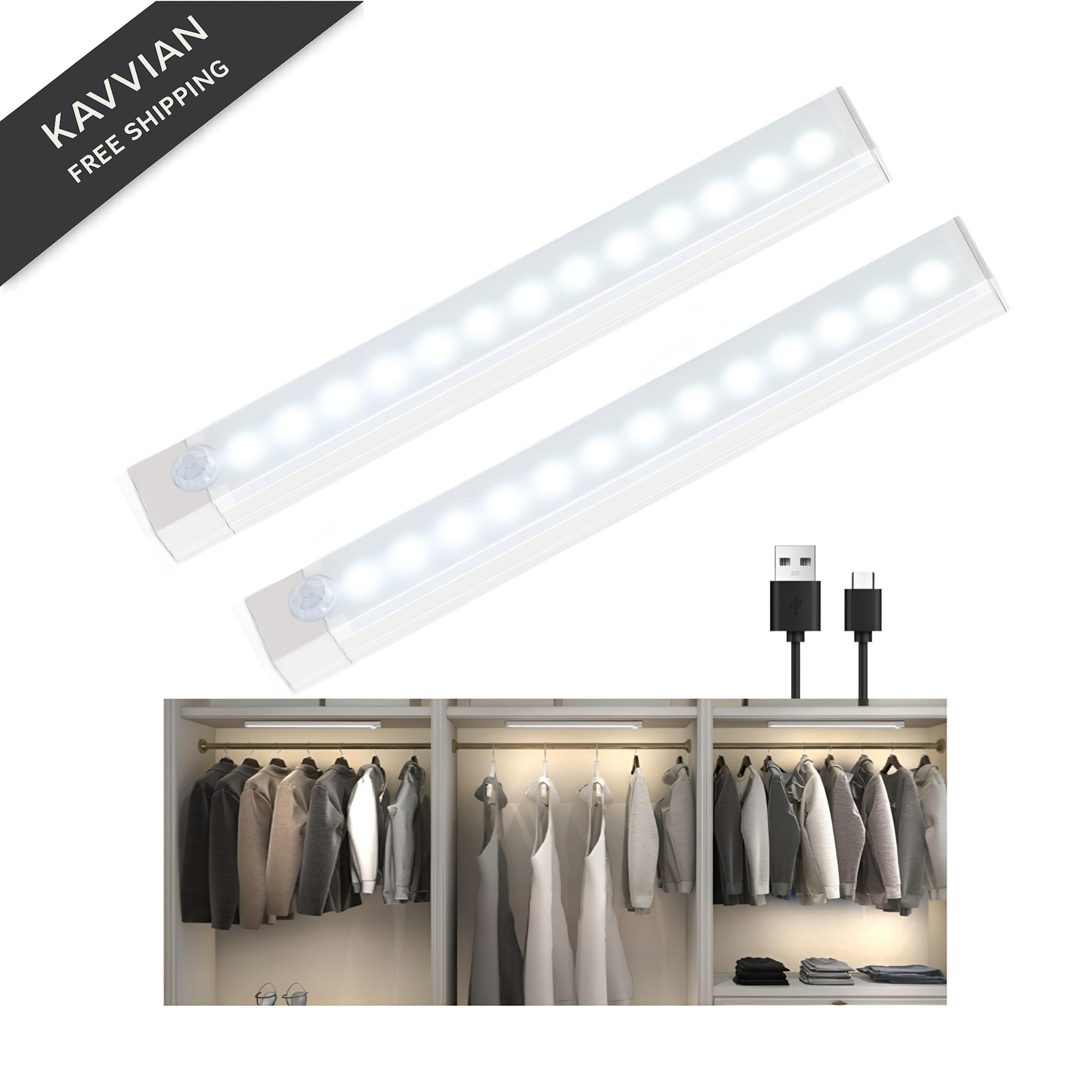 AXHHTVCGY 8inch Under Cabinet Lighting, 2 Pack 8inch-2pack, White Light