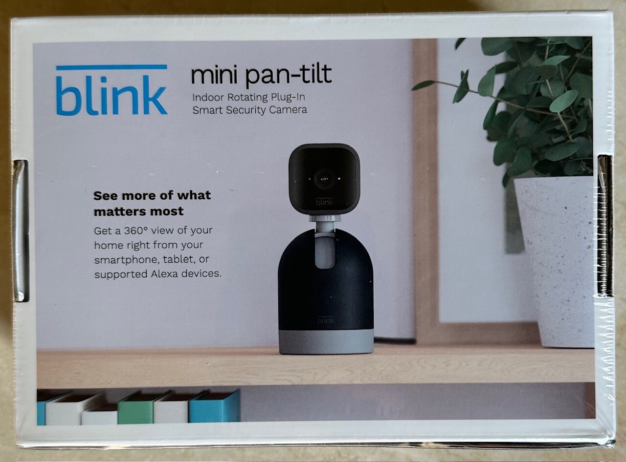 Blink Mini Pan-Tilt Rotating HD Indoor Wired Smart Security Camera 2-Way Audio
