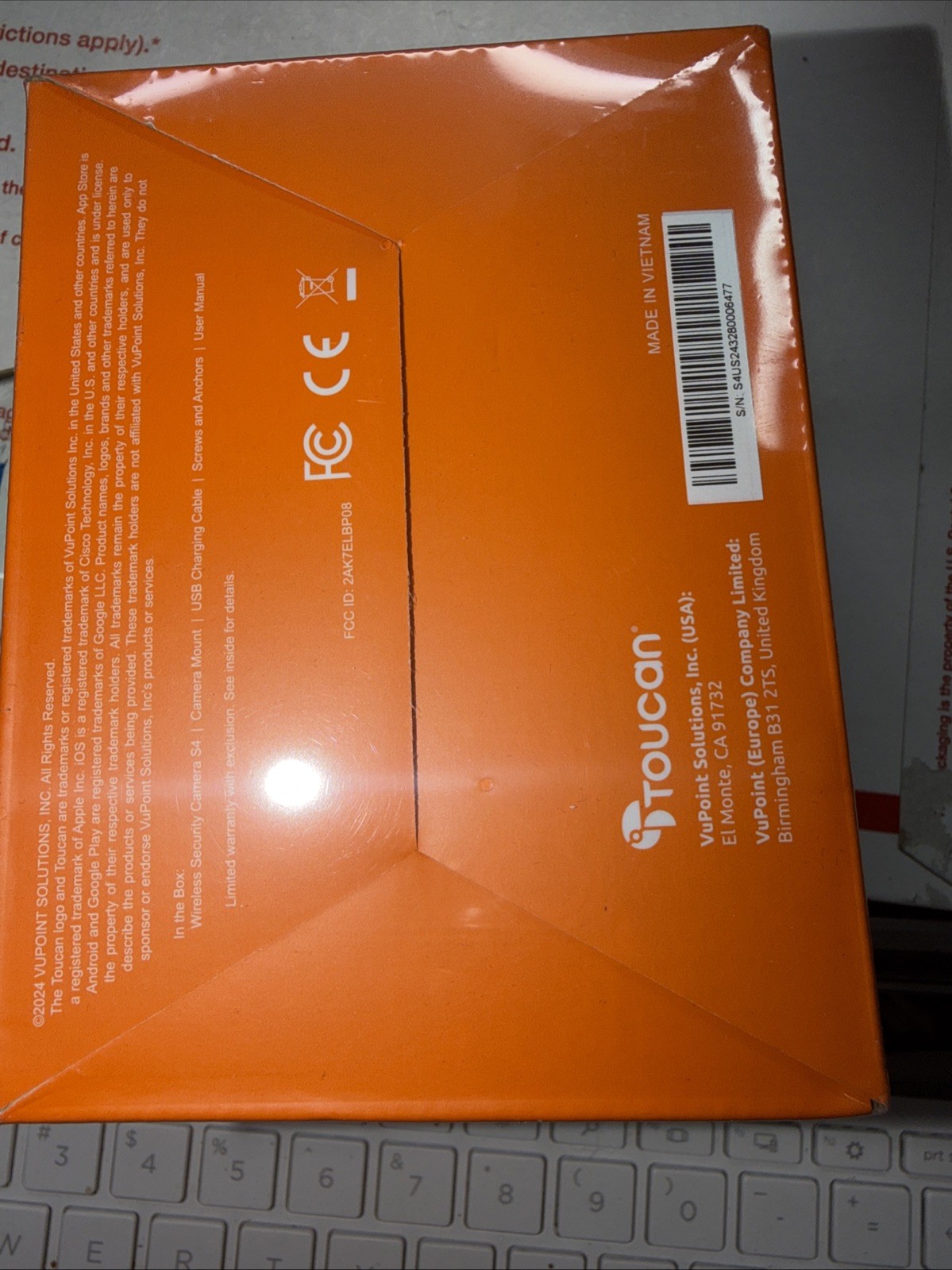 Toucan Wireless Security Camera S4 – Model# TWC400S – White