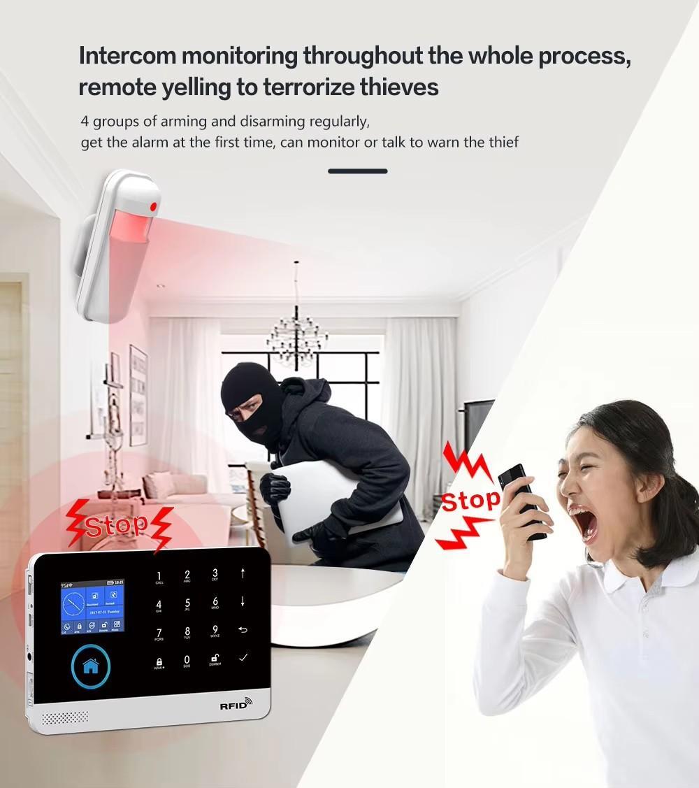 Hot Tuya Alarm System Wifi/2.4 GSM/4G Motion Sensor Smart Home Wireless Security