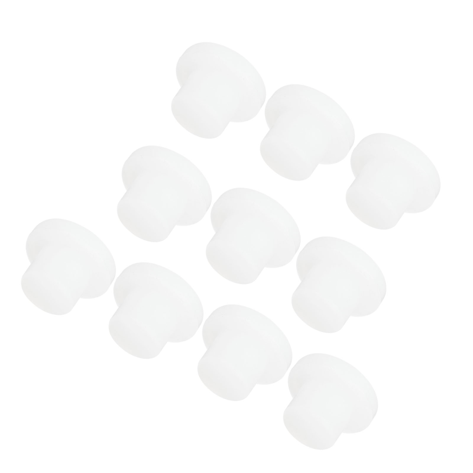 10 Pcs High Temp Silicone Plug T Shaped Solid Stopper Transparent 21x14x4mm