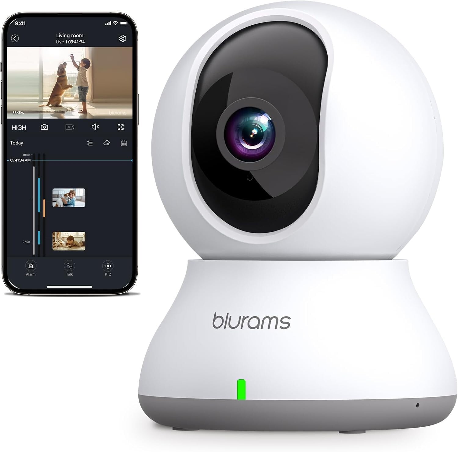 Blurams 2K Home Security Security Camera Works with Alexa & Google Assistant…