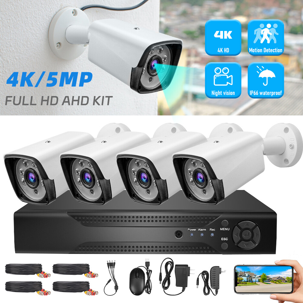 8CH H.265+ 5MP Lite DVR 1080P FHD Home Security Camera System Kit Outdoor CCTV
