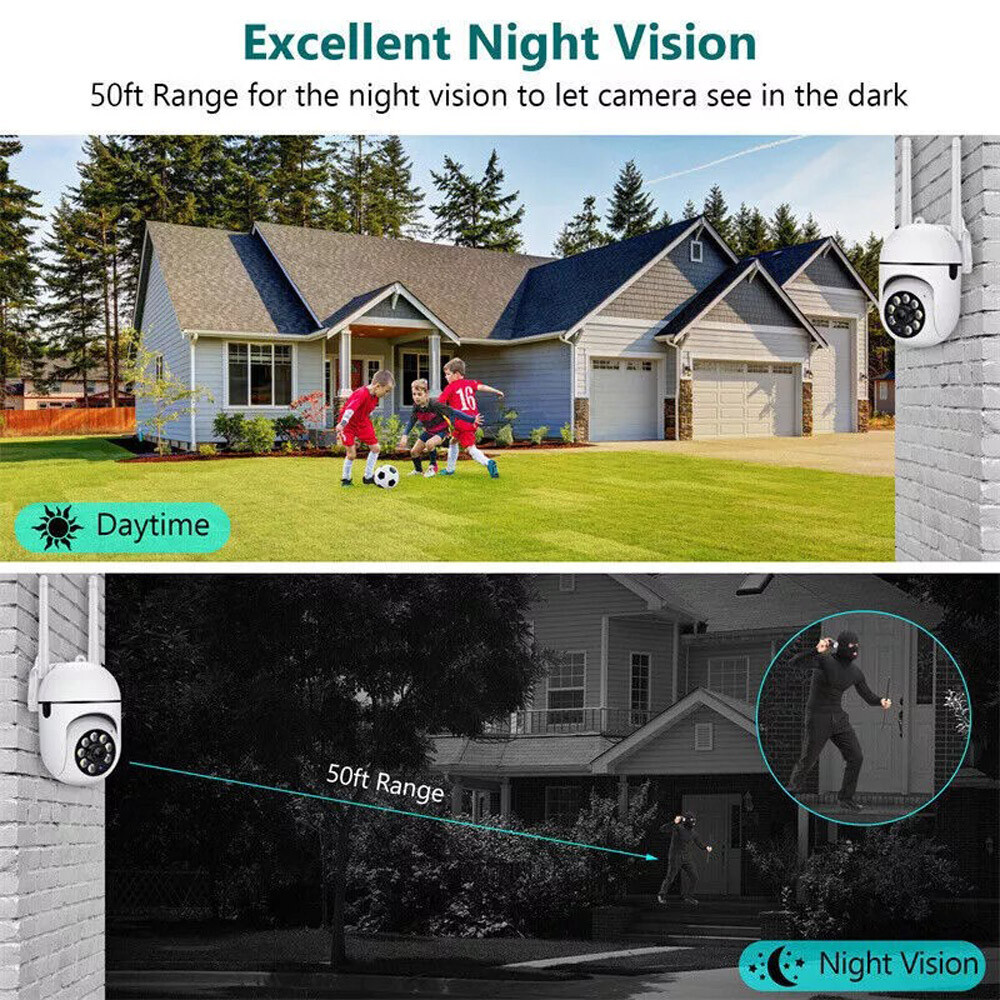 4 Pack Wireless 5G WiFi 1080P Security Camera System Smart Outdoor Night Vision