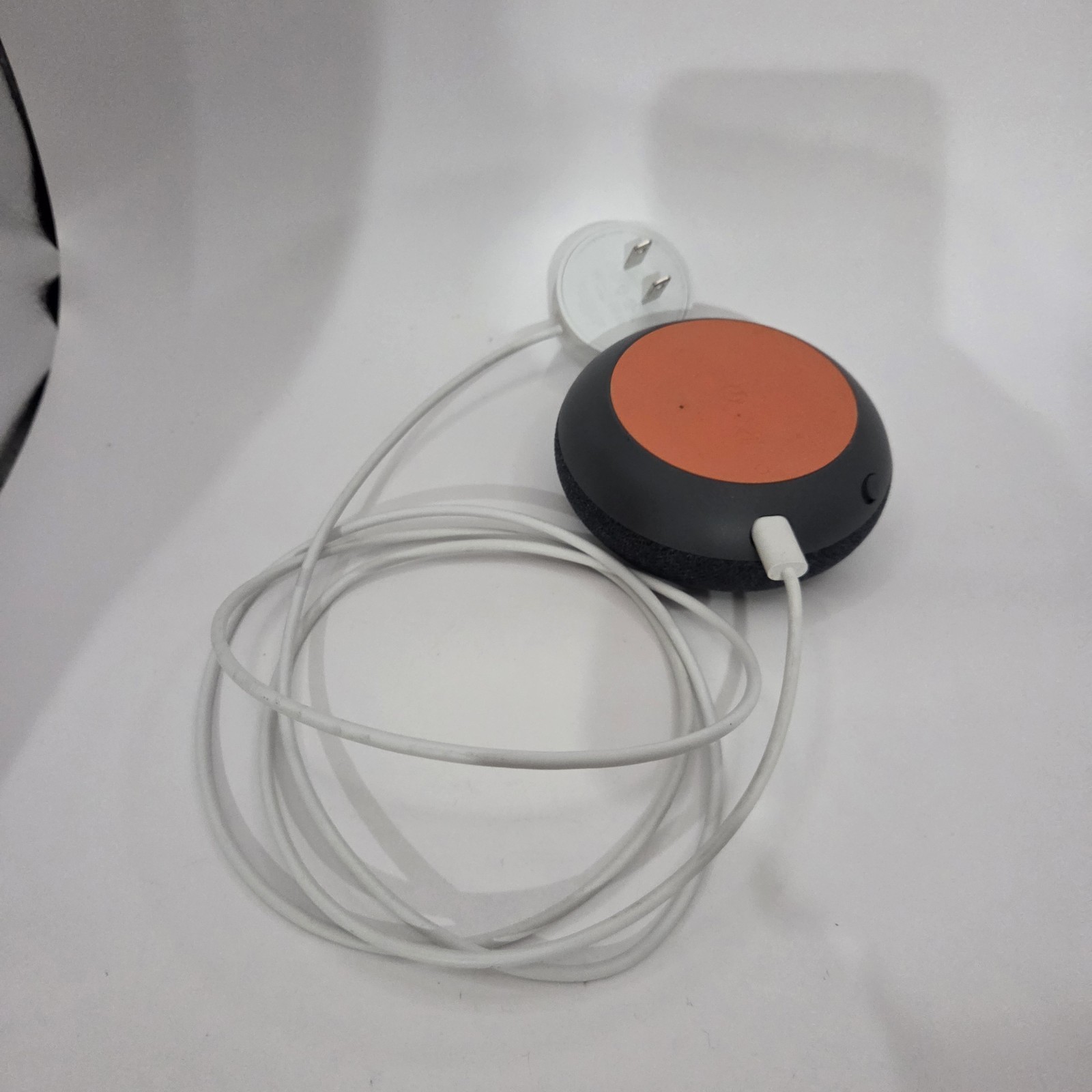 Google Home Nest Mini 1st Gen H0A Gray Orange Smart Speaker with Power Adapter
