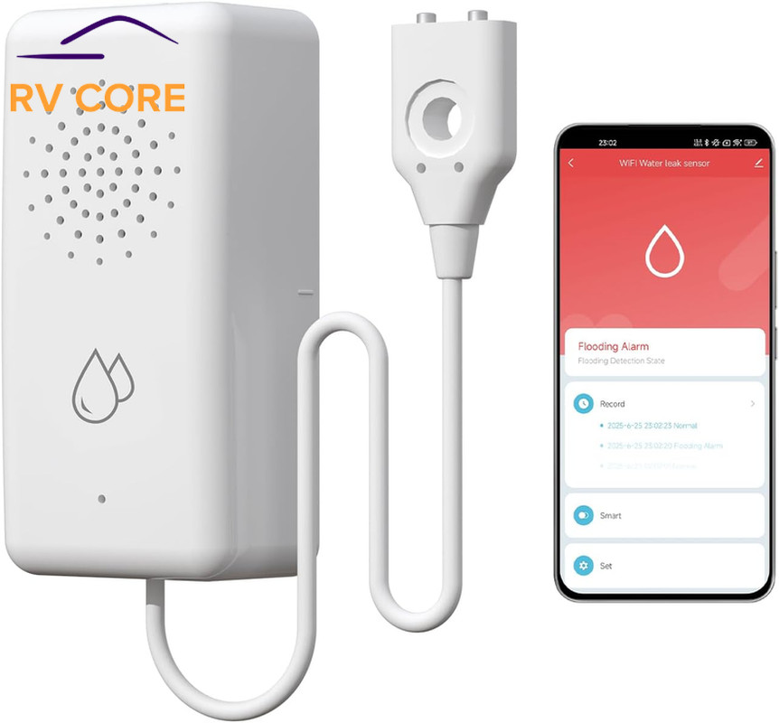 WiFi Water Leak Detector Smart Sensor 85dB App Alert No Hub IP65 Waterproof