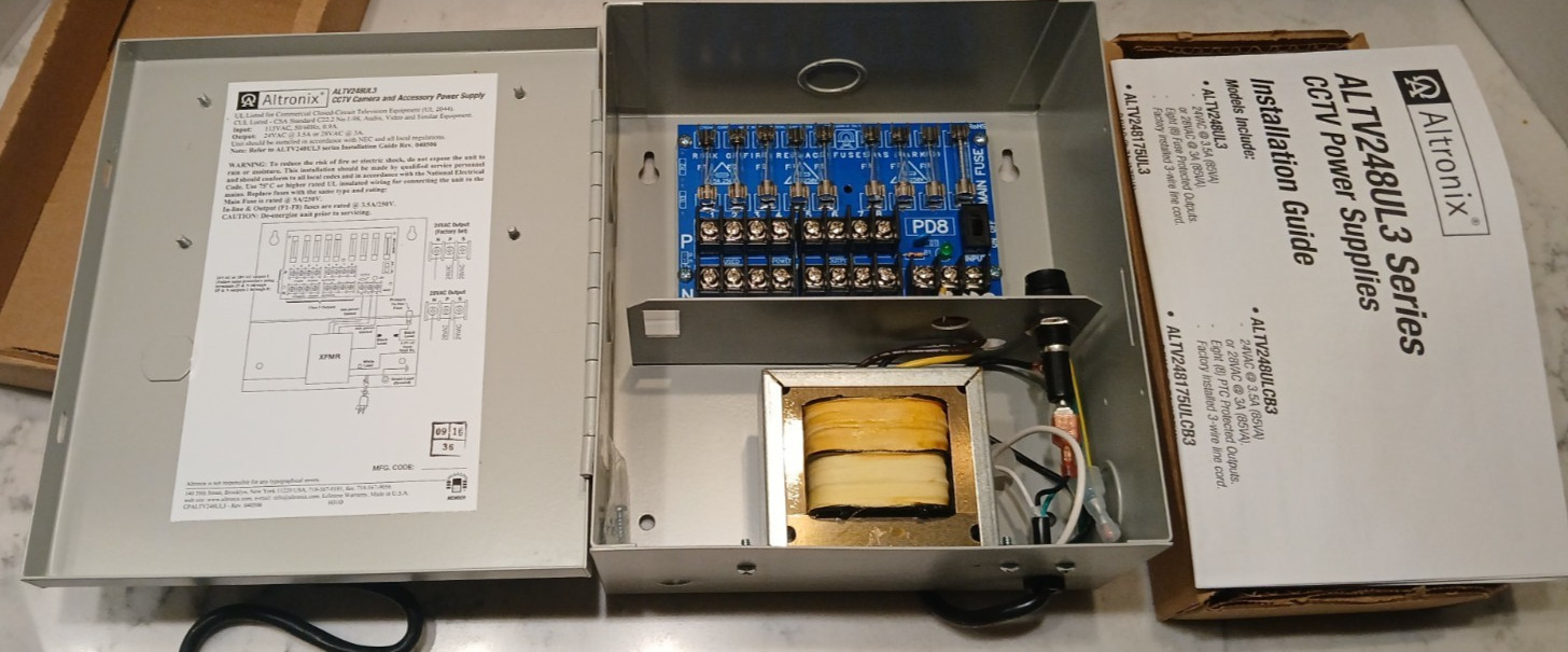 Altronix ALTV248UL3 CCTV Power Supply – 8 Fused Outputs – 24/28VAC