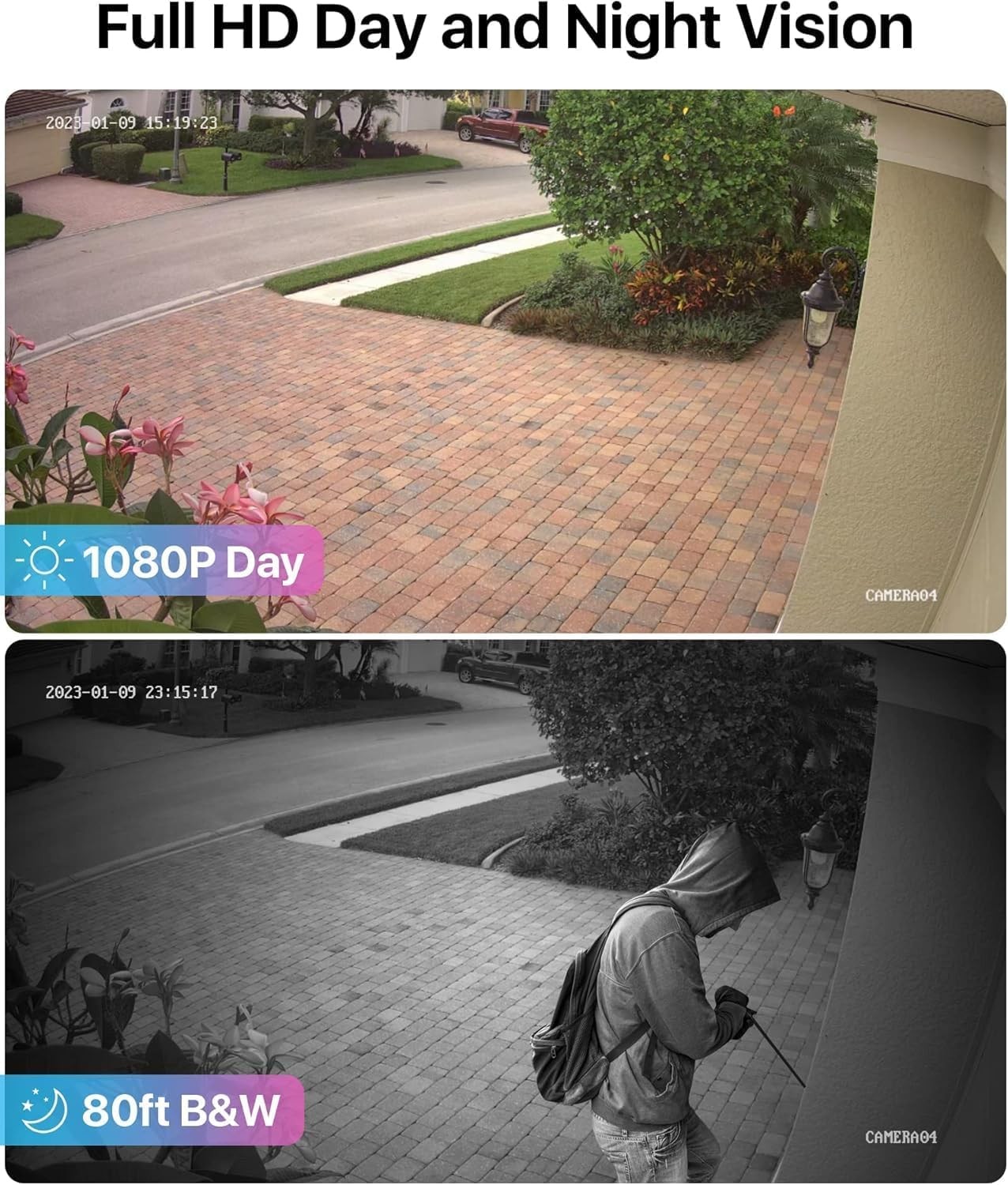 ZOSI 8CH 5MP Lite Security Camera System with AI Human Vehicle Detection, H.2…