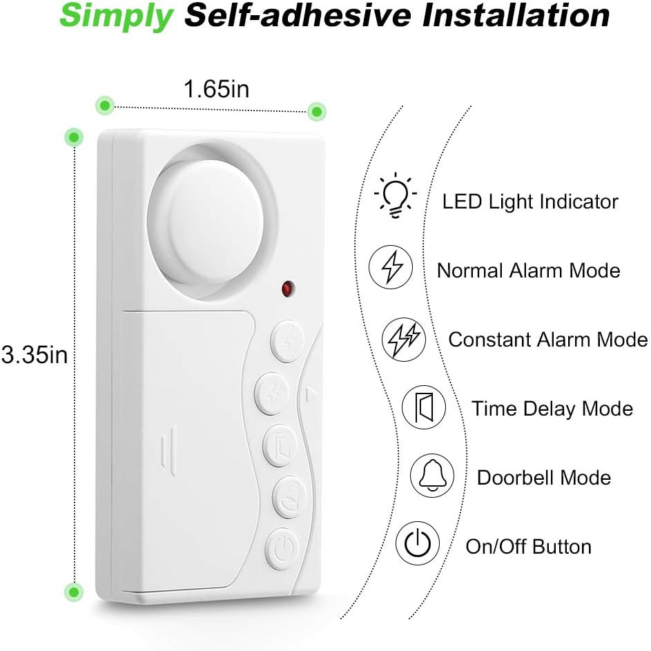 Freezer Door Alarm with Delay When Left Open, 3/15/30/60 Seconds Adjustable D…