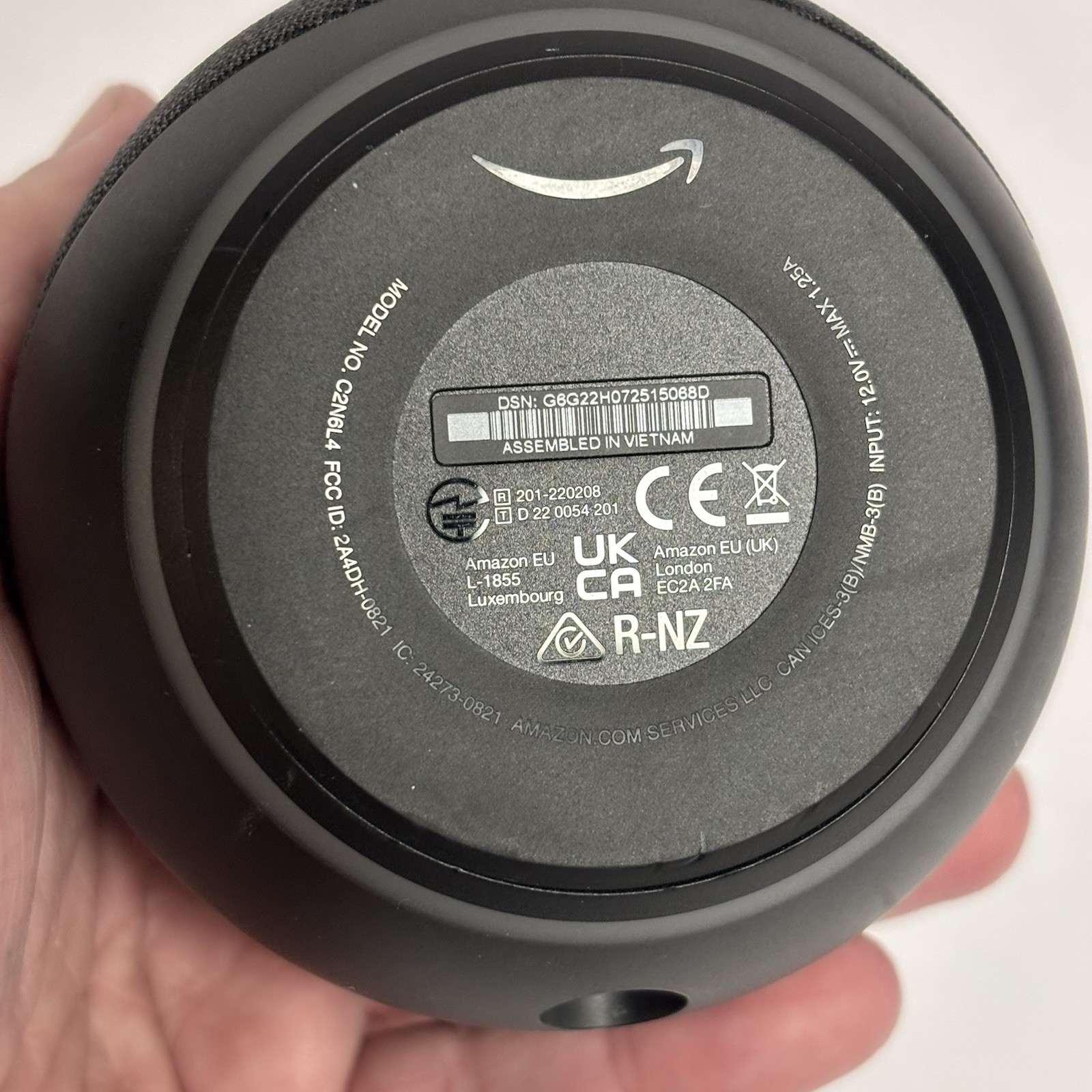 Amazon Echo Dot 5th Gen Smart Speaker Charcoal w/ OEM Power Adapter & Stand