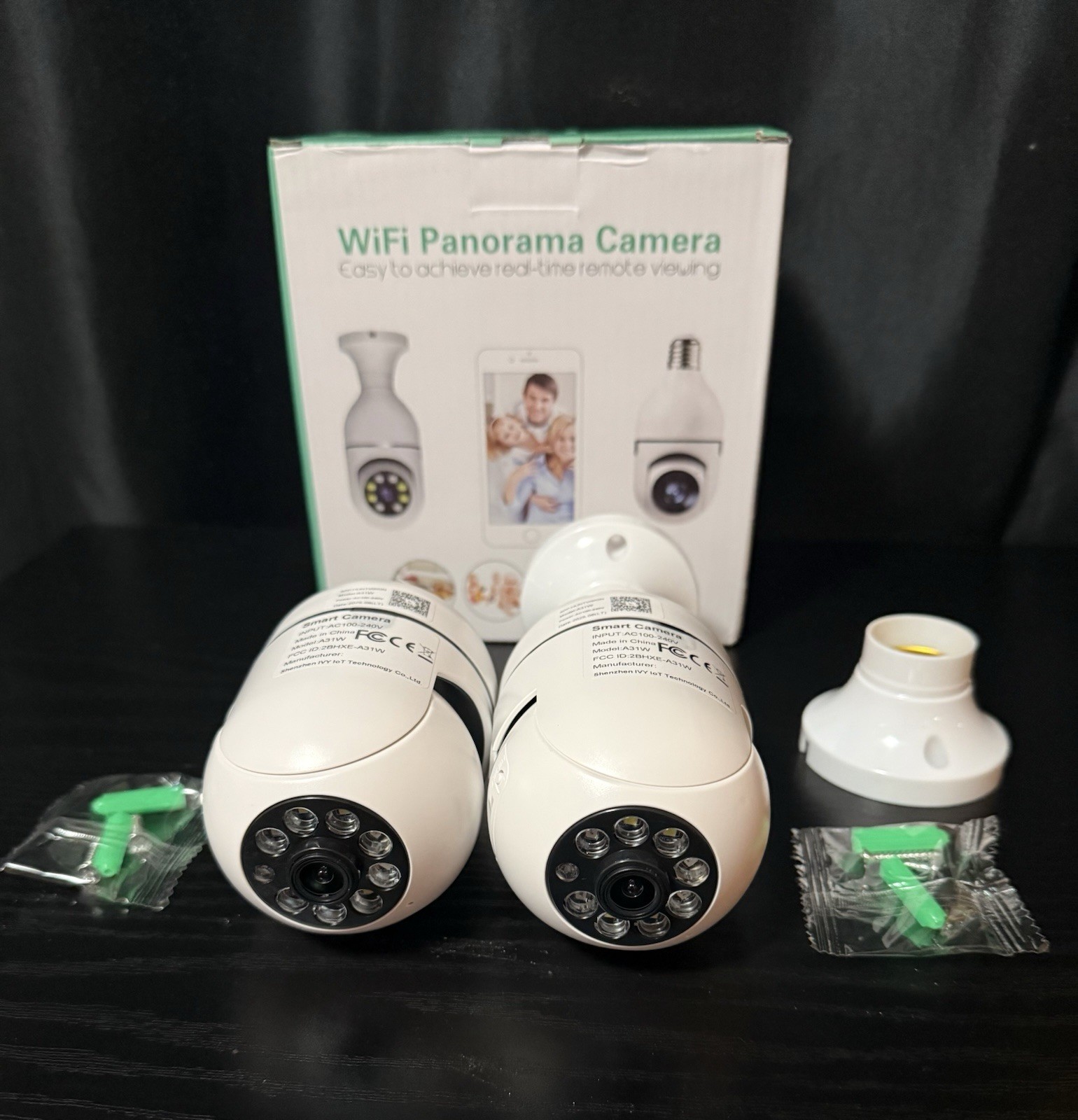 2- 3MP Huntvision AI Intelligent Wifi Cameras W/Instant Alert, Real Time Monitor