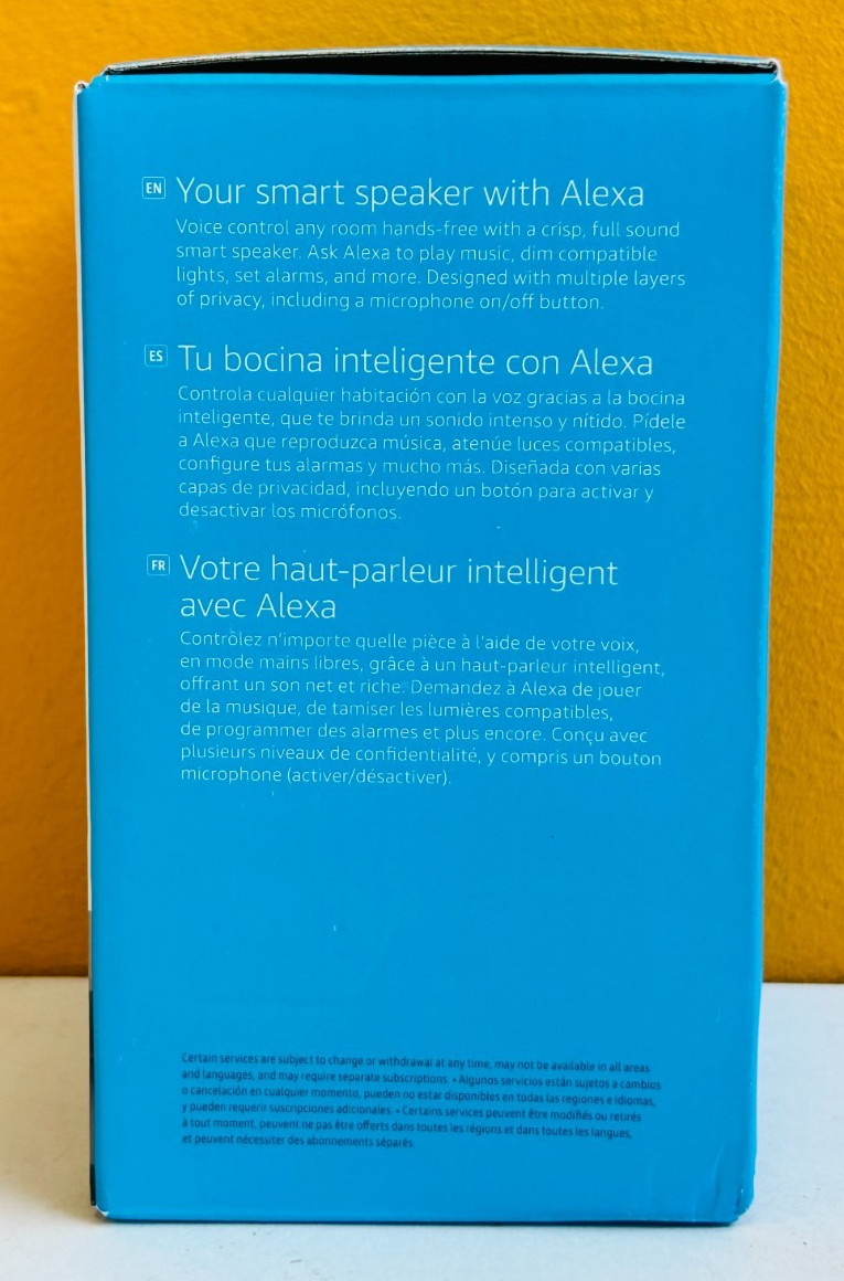 Amazon Alexa Echo Pop (C2H4R9) Blue, 2.4 & 5 GHz, EERO, Wireless Speaker. New!