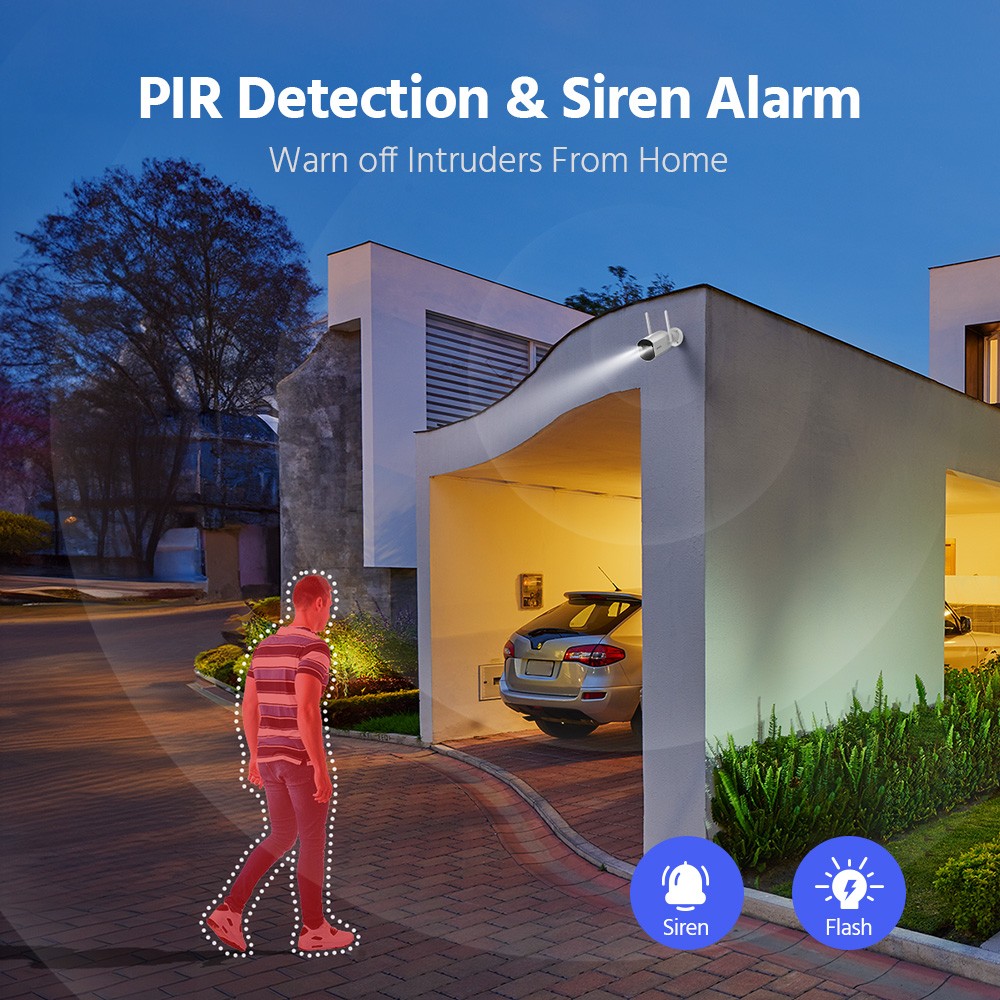 ANNKE 16CH 4MP Wireless Security Camera System Solar Battery 2 Way Audio Color