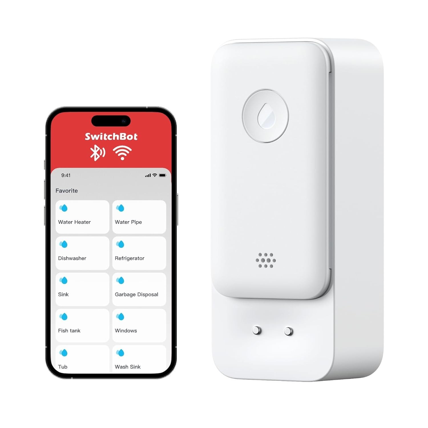 Smart Water Leak Detector Alarm, Water Leak Sensor, Home Water Leak Detector,