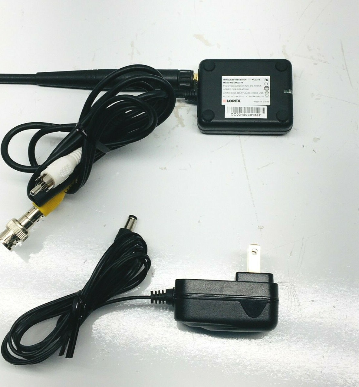 Lorex LW2277B WL2275 Wireless Receiver Plus Power Supply For Security Camera
