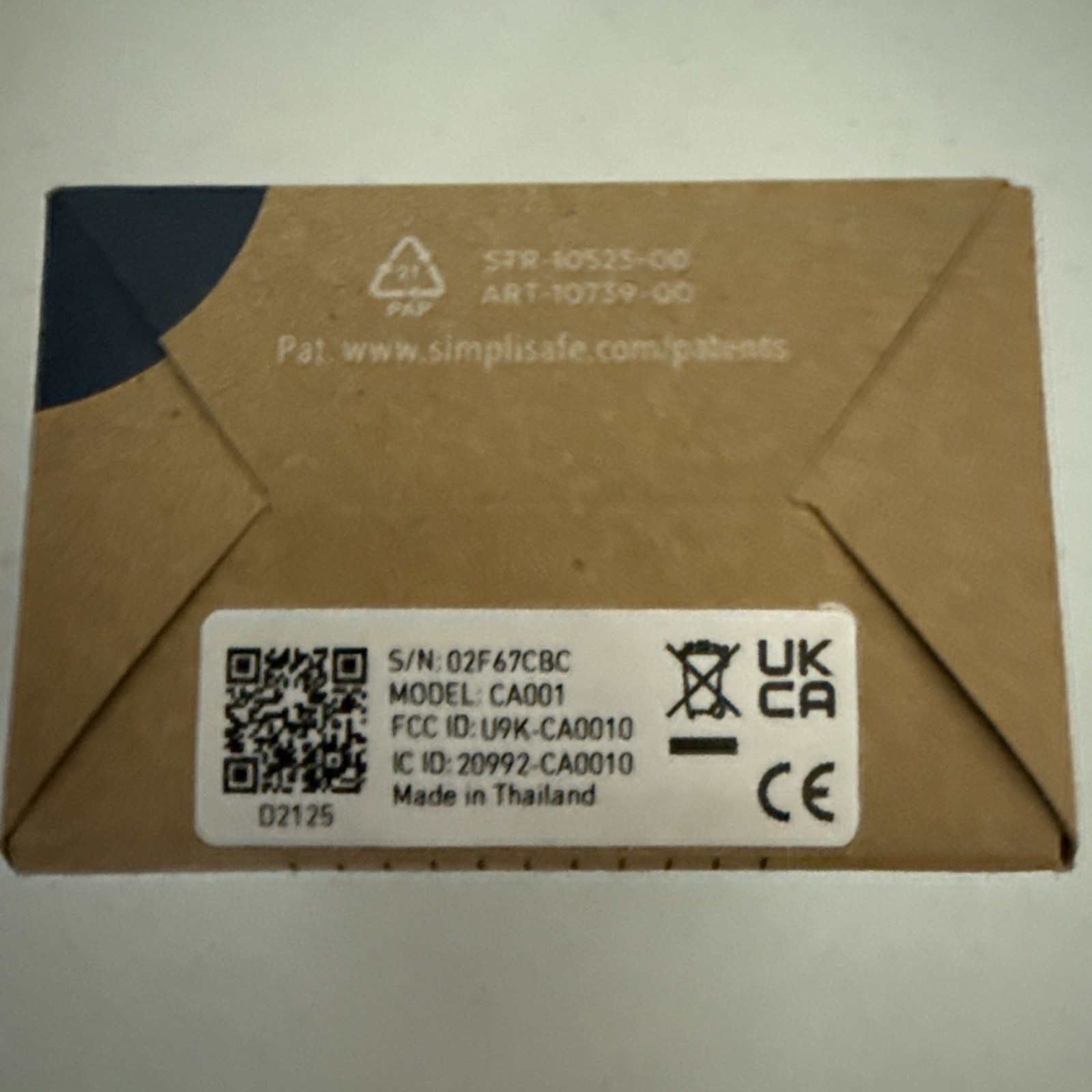 SimpliSafe MOTION SENSOR White CA001 Gen 2 NIB