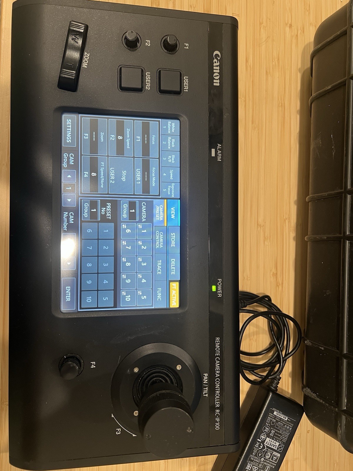 Canon RC-IP100 Remote Camera Controller Black Touch Screen Joystick Zoom Presets