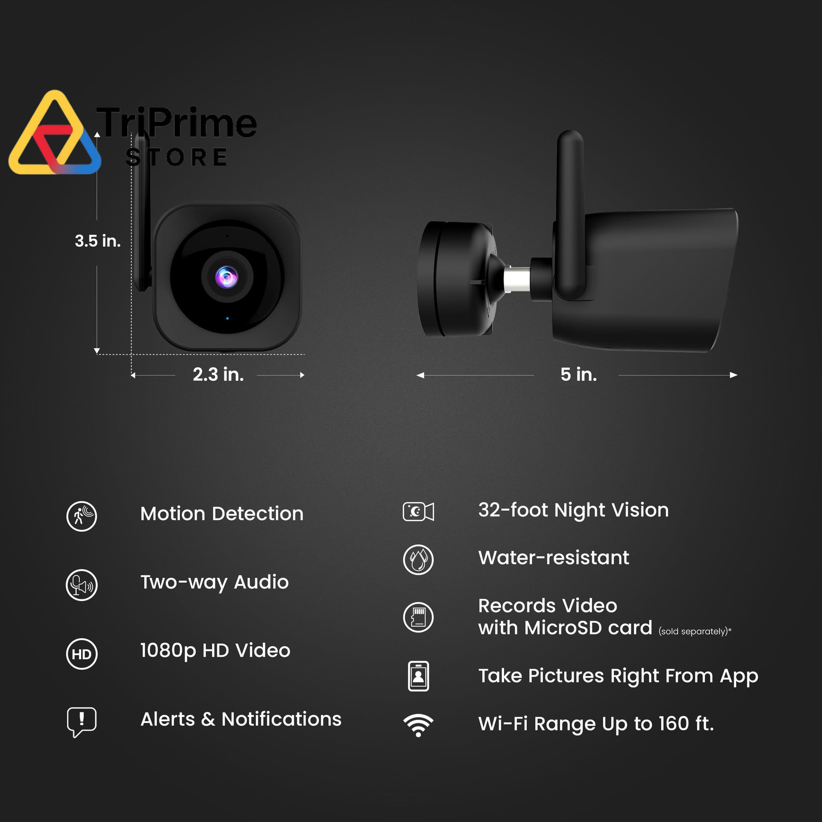 Feit Electric CAM/WM/WiFi 1080p HD Outdoor WiFi 1 Count (Pack of 1), Black