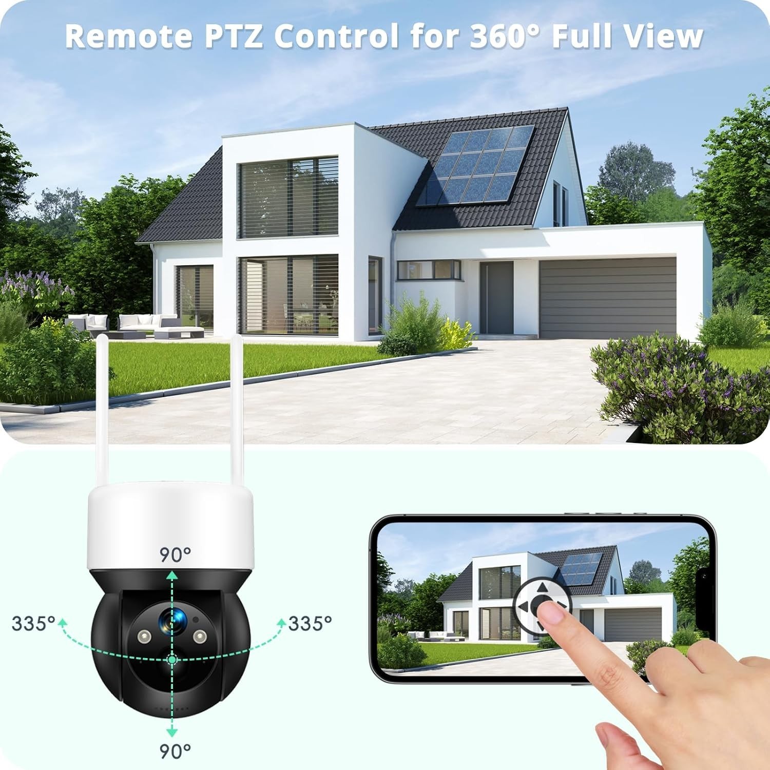 4G LTE Cellular Security Camera No WiFi Solar Outdoor Night Vision With SIM Card