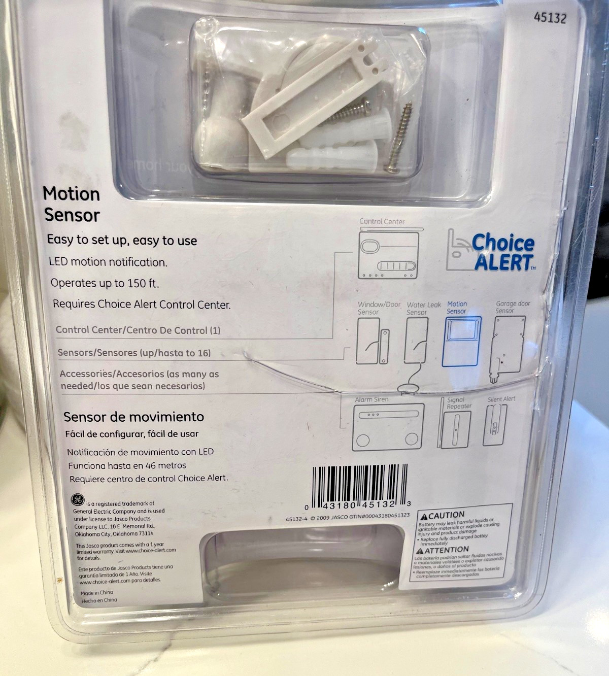GE Choice Alert Wireless Alarm System Motion Sensor #45132 New & Sealed