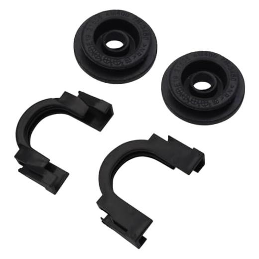 2 Set Upper Radiator Mount Bracket and Rubber Bushing, Compatible with Nissan