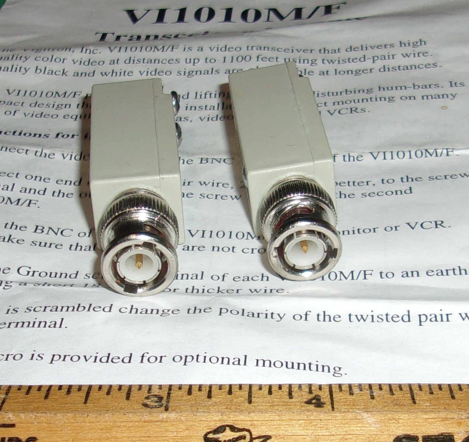 VIGITRON VI1010M UTP Transceiver Module NOS Clean! w/ Instruction Sheet