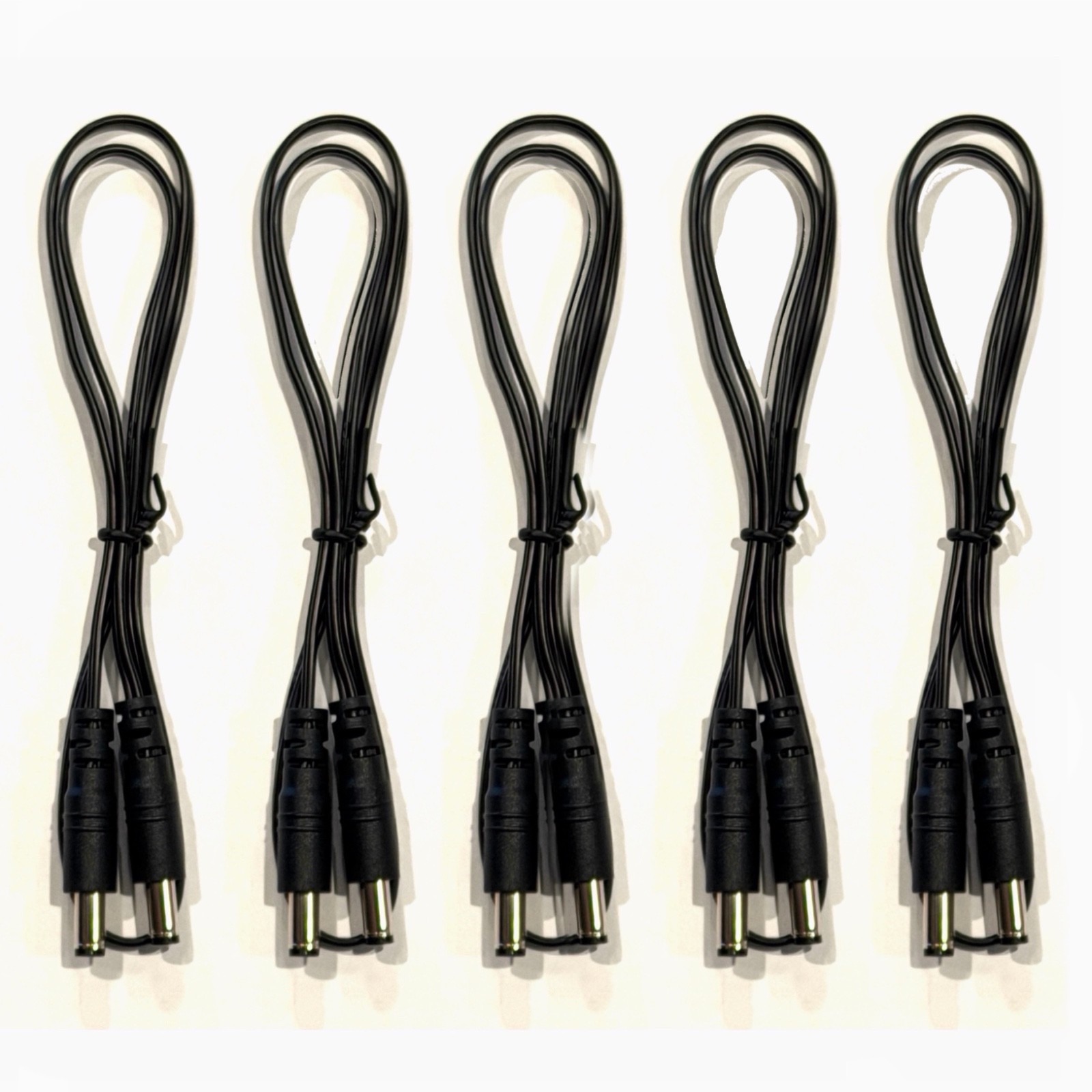 (5) Pack 2ft 2.1mm x 5.5mm DC Male to Male Barrel Connector DC Brick Power Flat