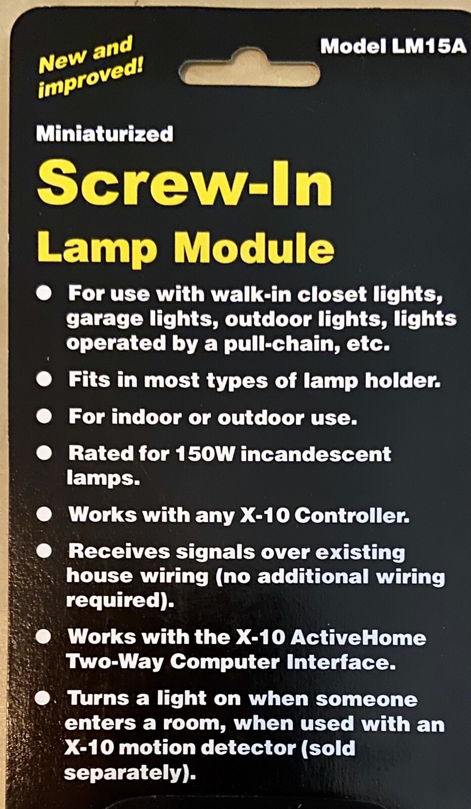 X-10 Powerhouse SocketRocket Mini Screw-in Lamp Module LM15A Lighting Controller
