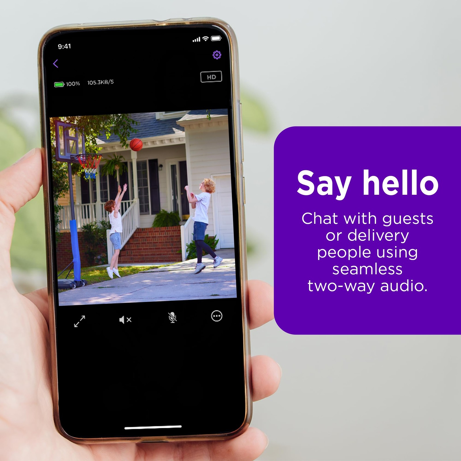 Roku Outdoor Camera for Home Security – IP65 Weather Resistant Wired Security