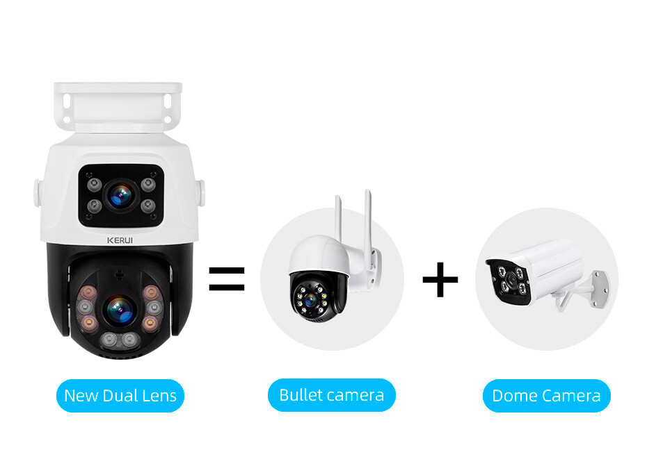 H.265 Compression 8CH NVR Kit 6MP Dual Lens Camera 500GB HDD 18m Ethernet Cable
