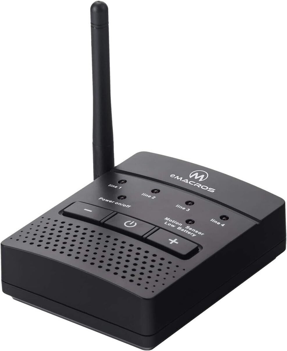 Emacros Wireless Receiver for Solar Driveway Alarm System 1/2 mi. Transmit Range