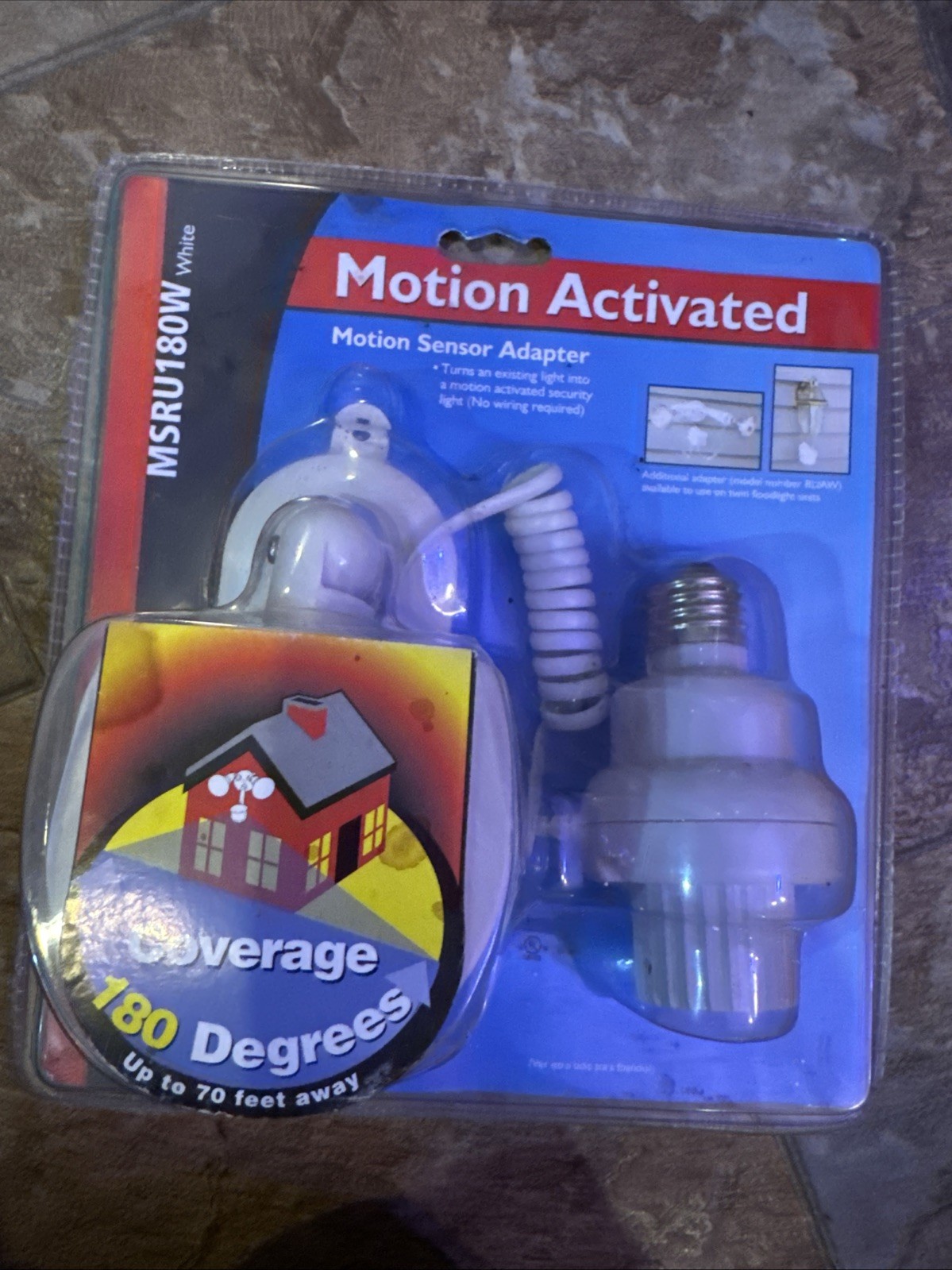 Cooper lighting Motion Activated Sensor Single Lite Adapter MSRU180W NIP