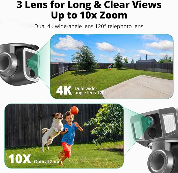 Dragon Touch 4G LTE Cellular Security Camera, 4K Wireless Outdoor Solar Camera 1