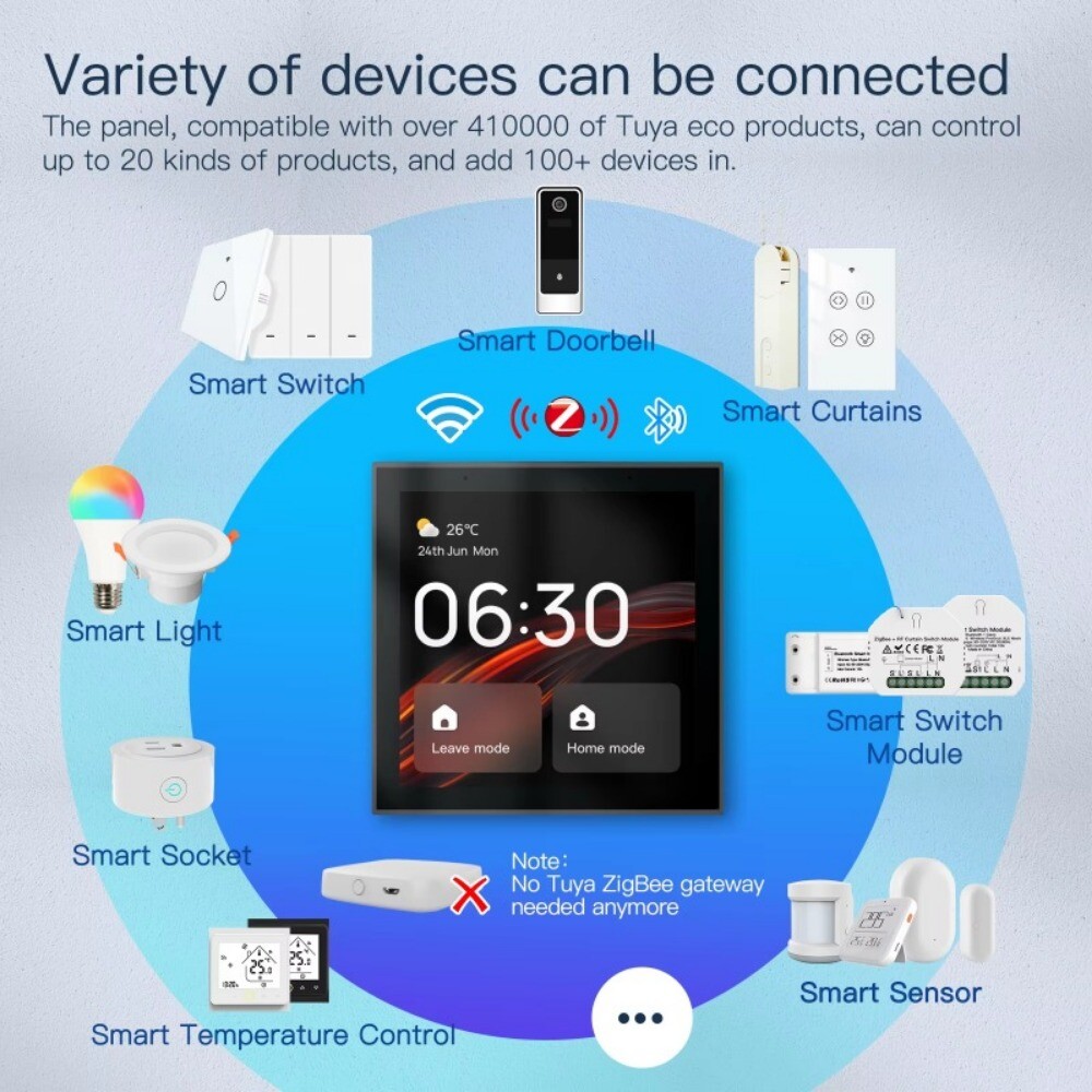Wireless 4 inch Voice Control Smart Home Automation Control Touch Panel