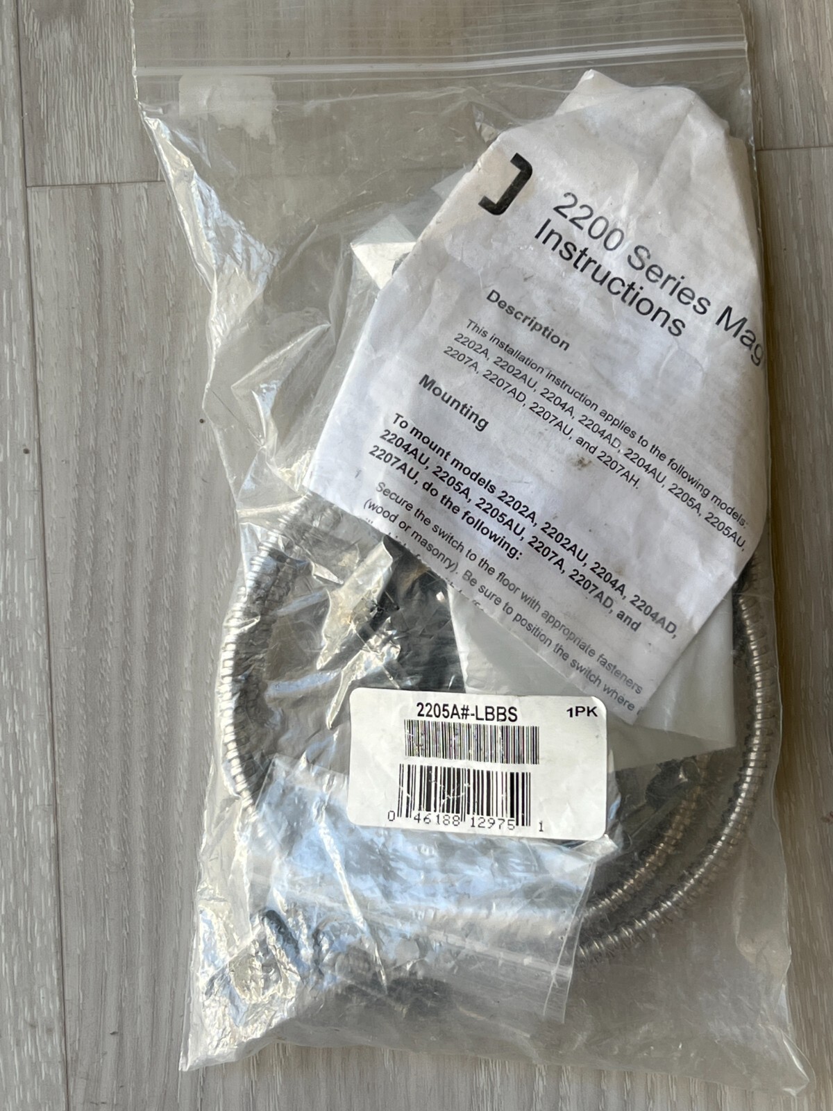 New Interlogix 2205A-LBBS Overhead Door Floor Mount Contact