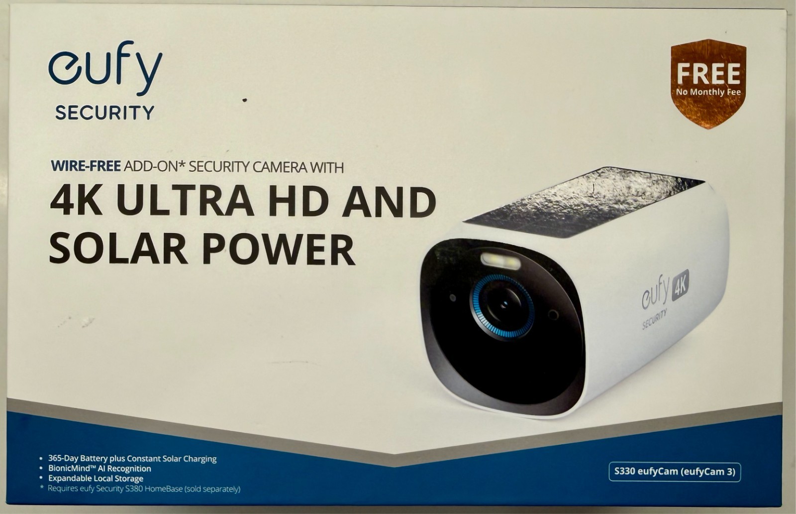 eufyCam S330 (eufyCam 3) 4K Security Camera – Outdoor Wireless Solar Powered