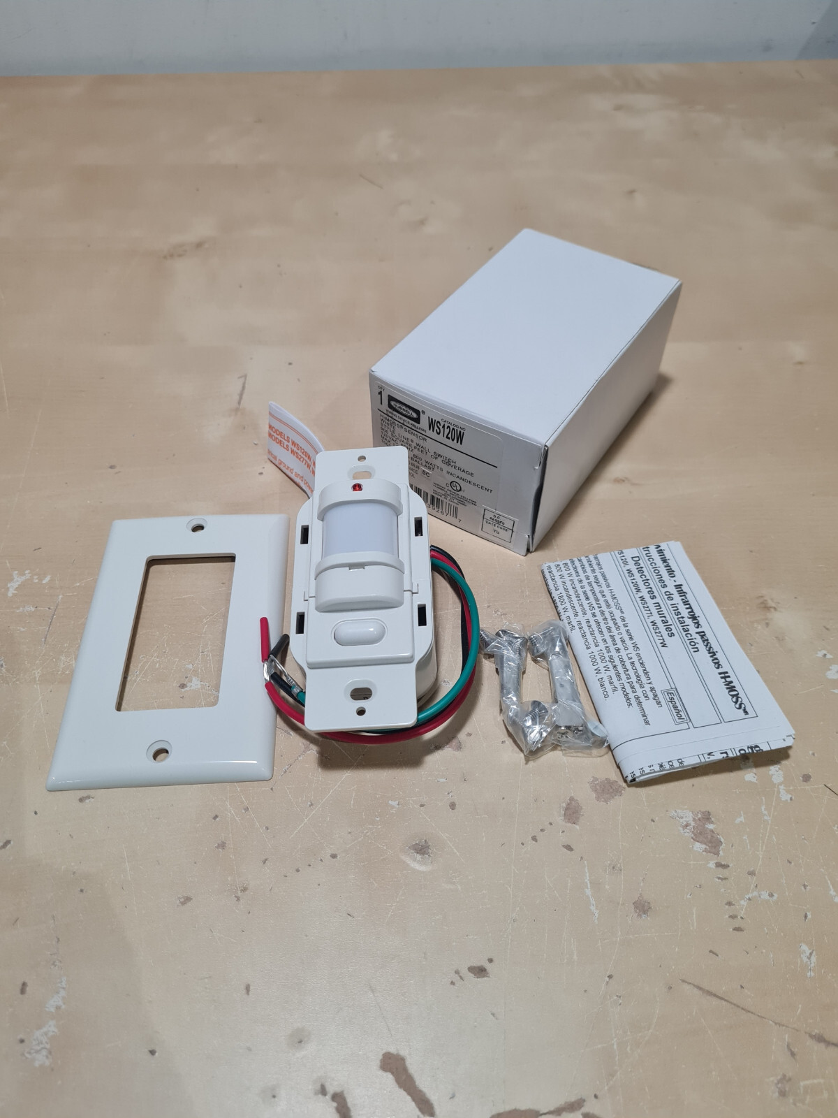 Hubbell WS120W Infrared Wall Switch Sensor – White