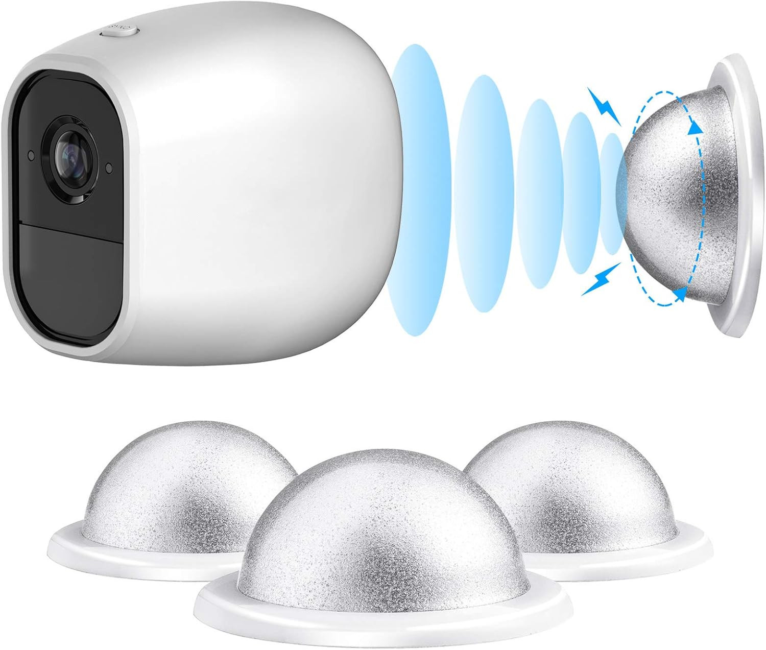 Skylety 3 Pack Security Wall Mount, Metal Magnetic Mount Compatible with Magneti