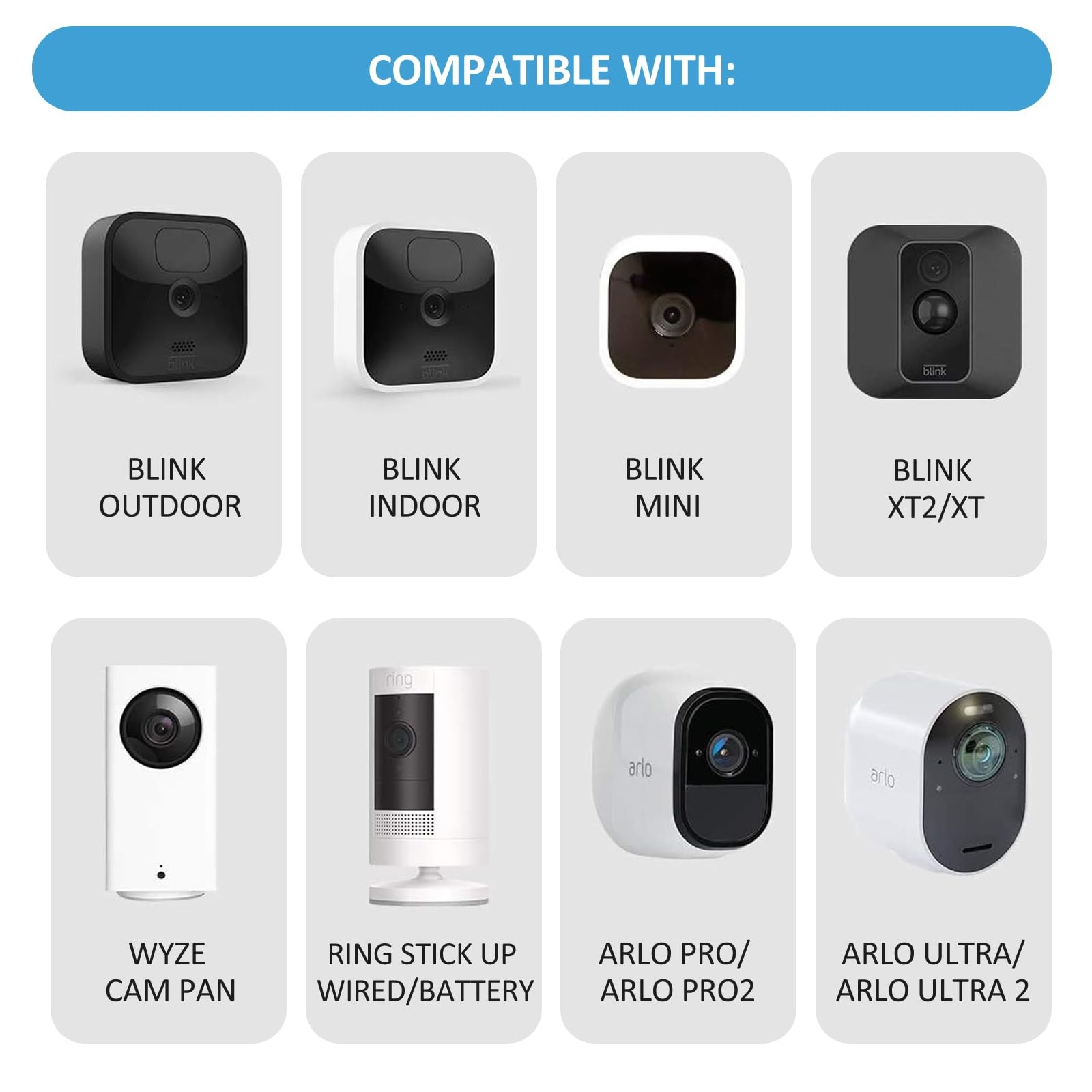 TAICHIPANDA Blink Outdoor Camera Mount 360 Degree Adjustable Indoor/Outdoor Wall