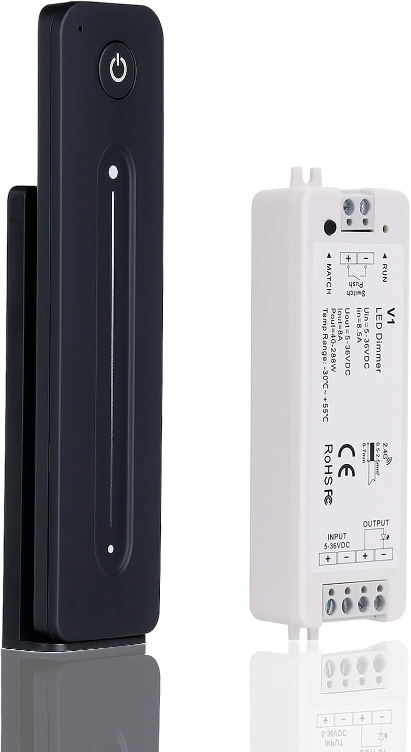 2.4GHz RF Single Color LED Strip Controller Remote Dimmer Kit Tuya App