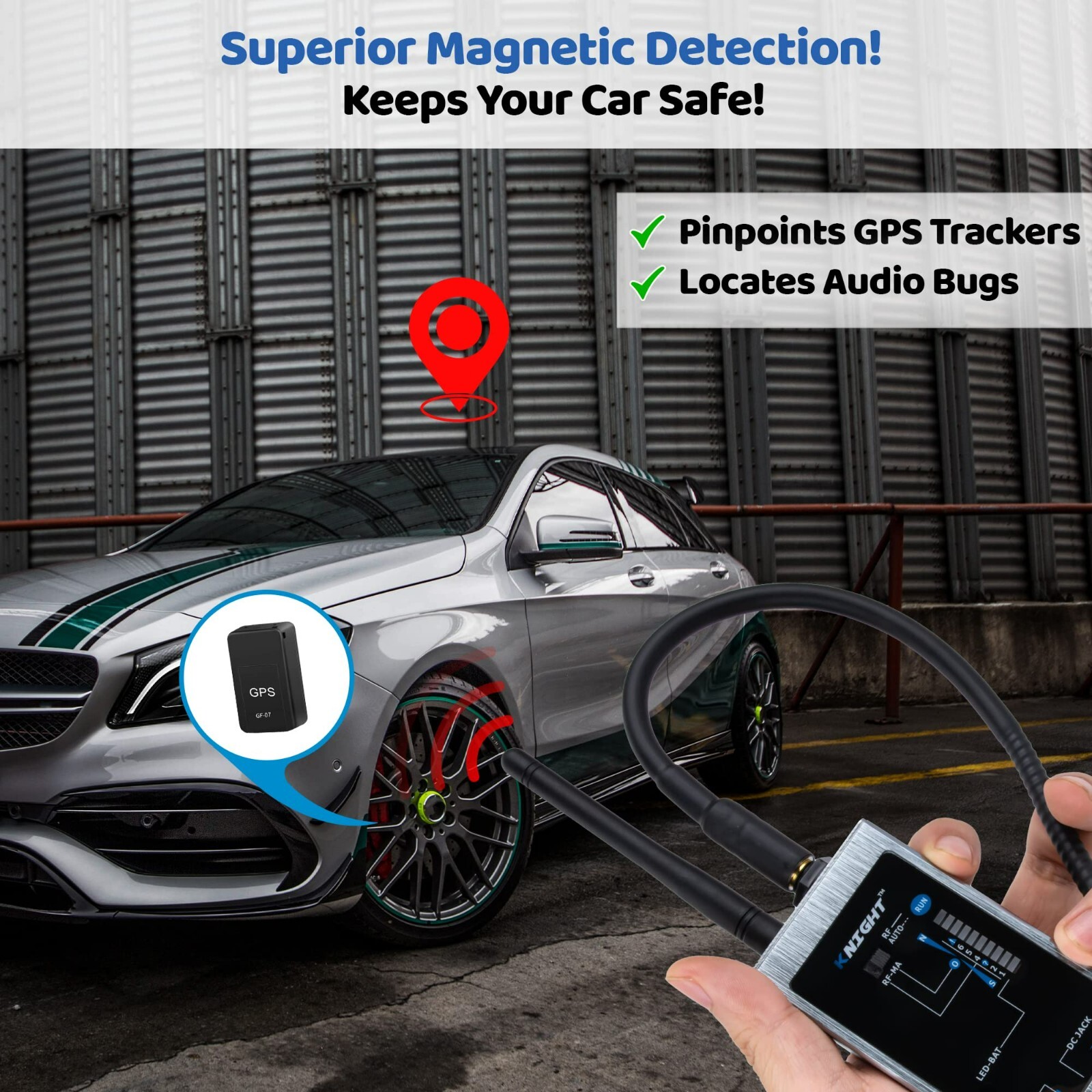 Knight Hidden Devices Detector – Hidden Camera Detectors RF & Bug Detector NEW