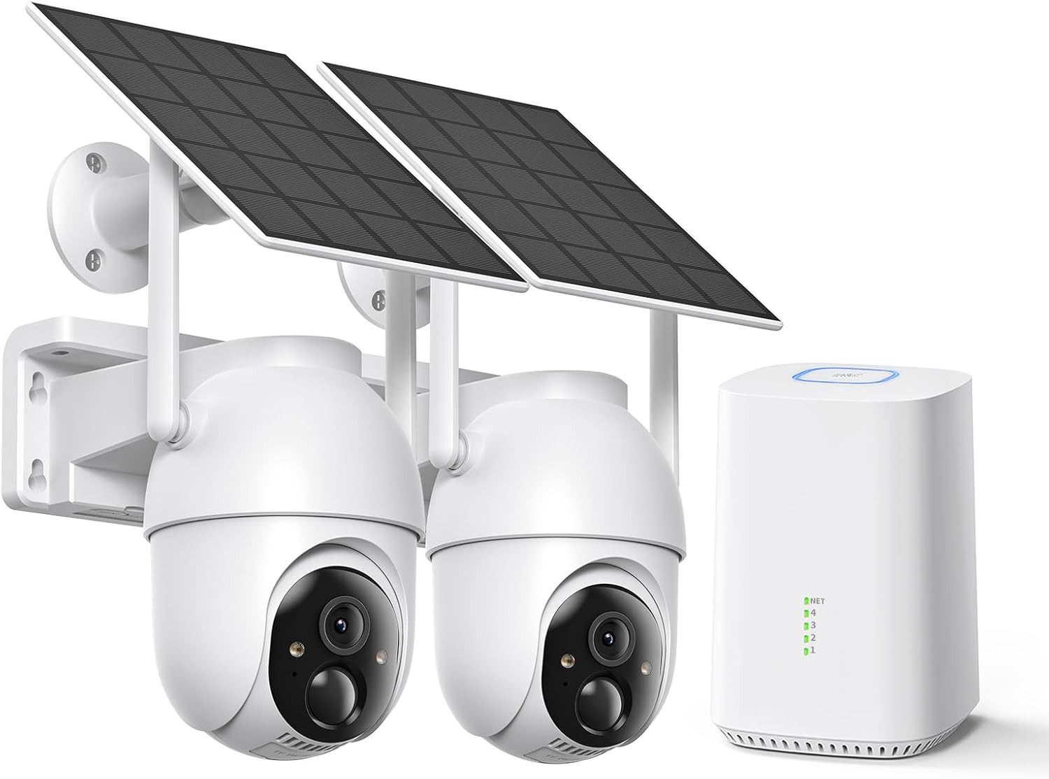 Solar Security Cameras Wireless Outdoor with Built-In Local Storage, No Subscrip