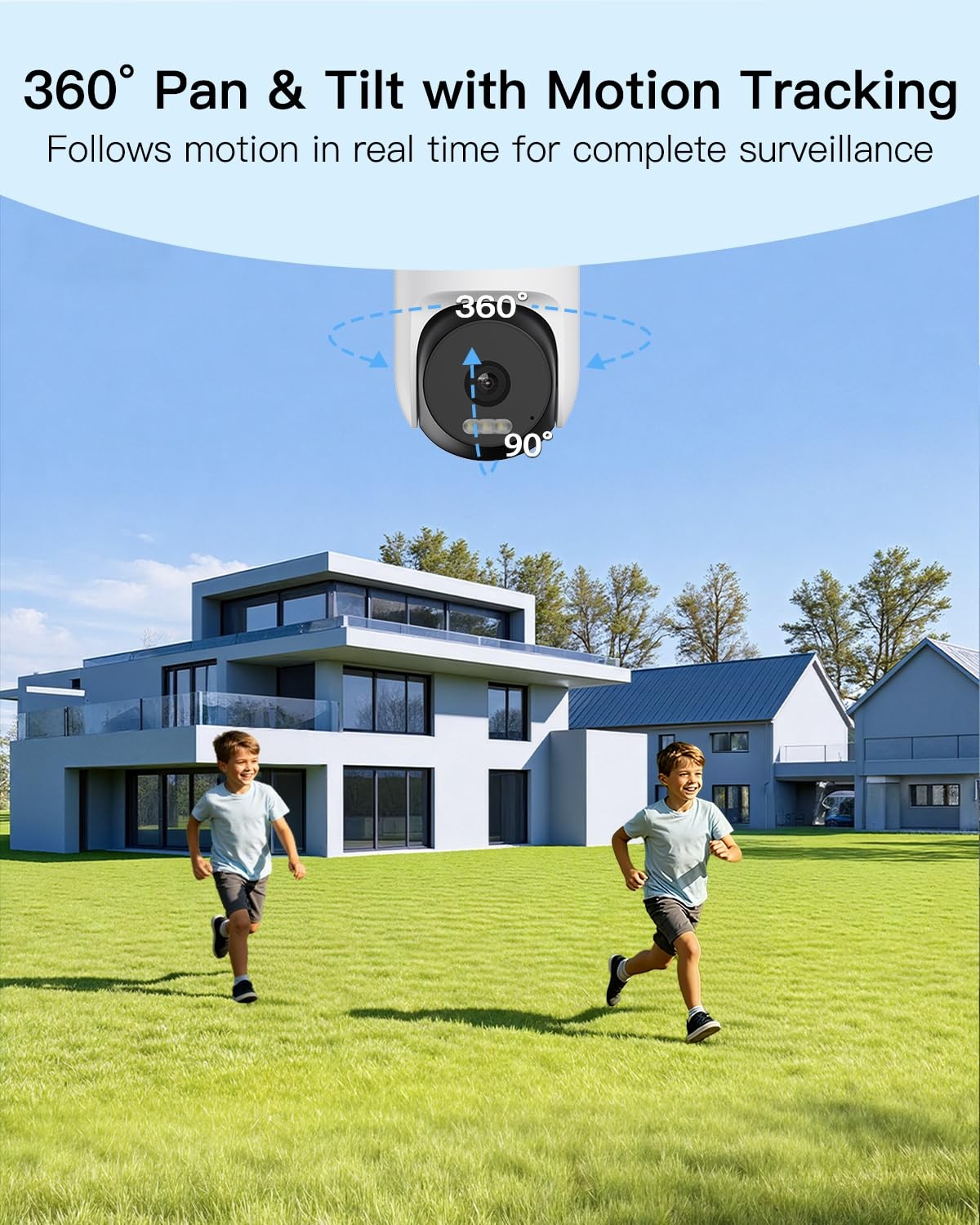 VIMTAG Cameras for Home Security, 2.5K 4MP Black&White 2Pack