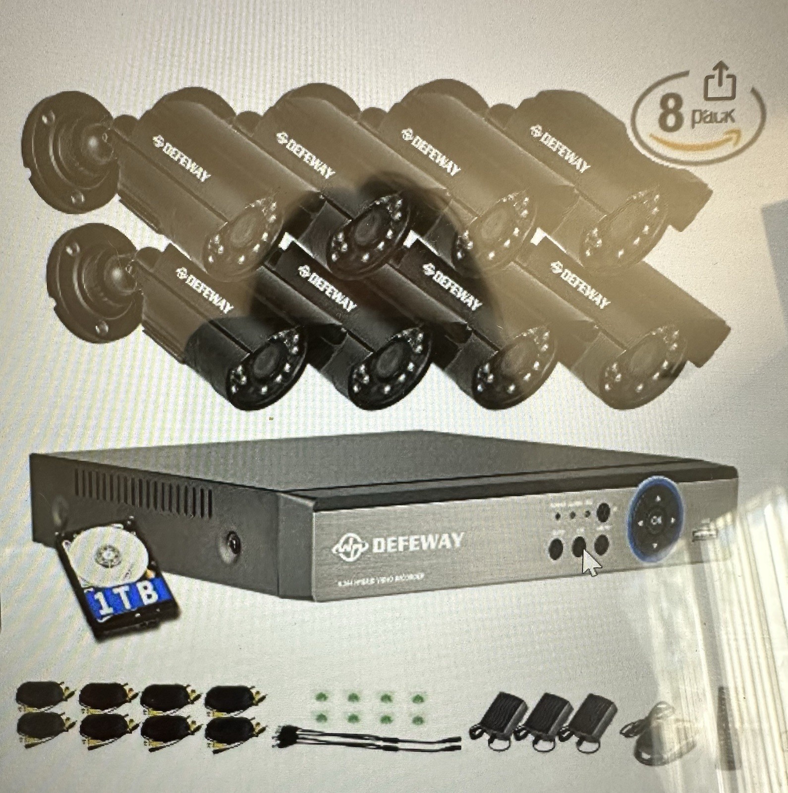 NEW DEFEWAY 16 Channel 1080P AHD Security 16 Camera System + DVR H.264 WIRED