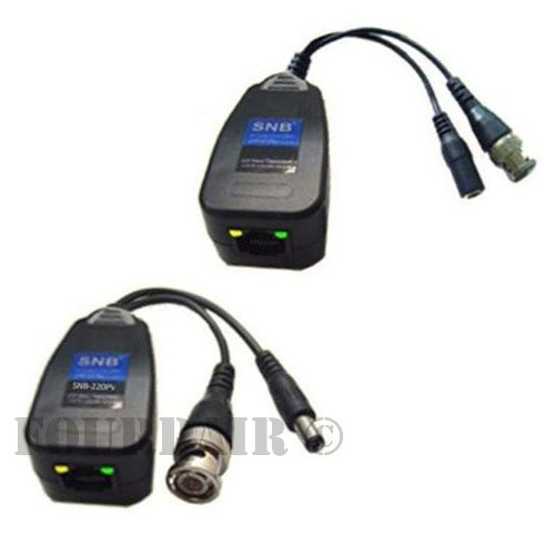 2pcs 1 Pair CCTV Coax BNC Video & Power Balun Transceiver to CAT5e 6 TVI DVR 5MP